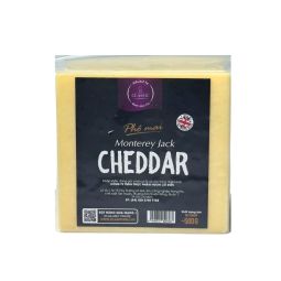 White Mild Cheddar Monterey Jack (500G) - Coombe Castle - Ctr