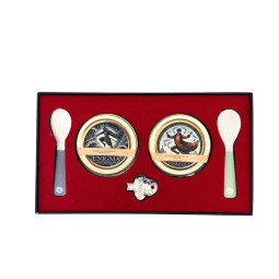 SET 3 - CRYSTAL CAVIAR (50G) + OSCIETRA CAVIAR (50G) , 2 SPOONS, 1 OPENER - ENIGMA CAVIAR