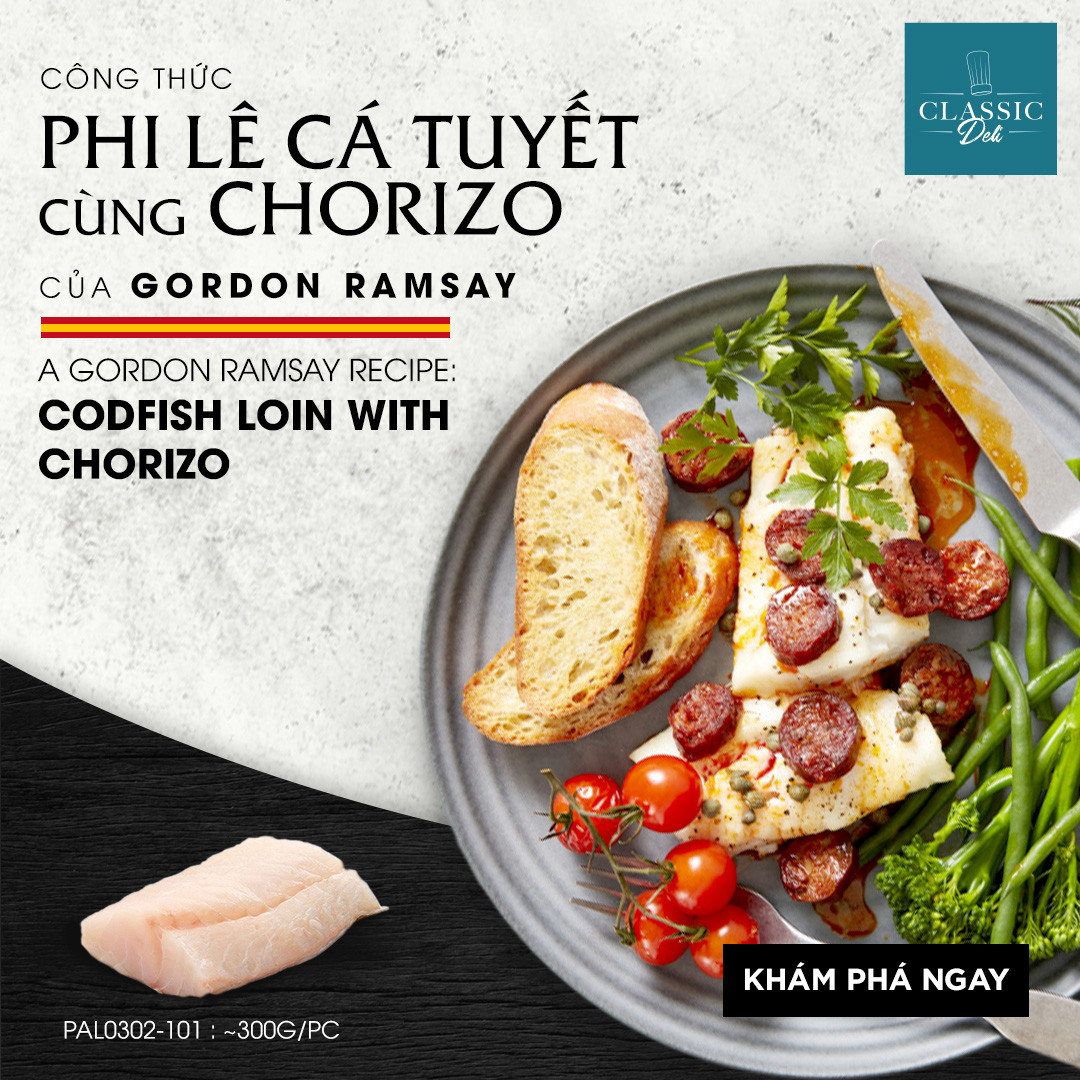 Codfish Loin with Chorizo 