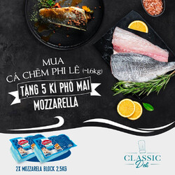 🔥 𝐌𝐮𝐚 𝐂𝐚́ 𝐂𝐡𝐞̃𝐦 𝐏𝐡𝐢 𝐋𝐞̂ 𝐓𝐚̣̆𝐧𝐠 𝟓𝐊𝐆 𝐏𝐡𝐨̂ 𝐌𝐚𝐢 𝐌𝐨𝐳𝐳𝐚𝐫𝐞𝐥𝐥𝐚🔥
/𝐸𝑛𝑔𝑙𝑖𝑠ℎ 𝑏𝑒𝑙𝑜𝑤/

✨ Quý Khách mua hàng tại link website bên dưới hoặc nhắn tin cho Classic Deli Vietnam để được hỗ trợ.
𝐋𝐢𝐧𝐤 𝐦𝐮𝐚 𝐡𝐚̀𝐧𝐠: https://classicdeli.vn/ho-chi-minh/en/seafood/4610-whole-gutted-seabass-wild-frozen-3kg-palamos.html

𝐂𝐚́ 𝐜𝐡𝐞̃𝐦 𝐩𝐡𝐢 𝐥𝐞̂ với phần thịt cá dai ngọt và được lọc bỏ hết xương, từ lâu đã trở thành món ăn được yêu thích bởi hương vị thơm ngon. Loại cá này có thể kết hợp với nhiều loại nước sốt và cách chế biến đa dạng. Hải sản từ thương hiệu Palamos là một trong những loại hải sản chất lượng nhất từ bờ biển Catalan ở Tây Ban Nha!

𝐏𝐡𝐨̂ 𝐦𝐚𝐢 𝐌𝐨𝐳𝐳𝐚𝐫𝐞𝐥𝐥𝐚 𝐆𝐚𝐥𝐛𝐚𝐧𝐢 được bán tại hơn 100 quốc gia trên thế giới., hoàn hảo cho pizza, các món mì ý và salad. 

🔥 Ưu đãi chỉ áp dụng đến khi sản phẩm hết hàng!

...
🔥 [Limited time offer] 𝐁𝐮𝐲 𝐨𝐧𝐞 𝐩𝐚𝐜𝐤 𝐨𝐟 𝐨𝐮𝐫 𝐟𝐚𝐫𝐦𝐞𝐝 𝐬𝐞𝐚 𝐛𝐚𝐬𝐬 𝐚𝐧𝐝 𝐠𝐞𝐭 𝟓 𝐤𝐠 𝐨𝐟 𝐦𝐨𝐳𝐳𝐚𝐫𝐞𝐥𝐥𝐚 𝐜𝐡𝐞𝐞𝐬𝐞 𝐟𝐨𝐫 𝐟𝐫𝐞𝐞! 🔥

𝐎𝐮𝐫 𝐏𝐚𝐥𝐚𝐦𝐨𝐬 𝐬𝐞𝐚 𝐛𝐚𝐬𝐬 is a lean, white fish that is very versatile and can be grilled, baked, or pan-fried. Sea bass pairs perfectly with a variety of sauces, such as lemon, herb, or tomato-based sauces. Palamos seafood is some of the best in the world from the Catalan coast of Spain!

𝐎𝐮𝐫 𝐆𝐚𝐥𝐛𝐚𝐧𝐢 𝐦𝐨𝐳𝐳𝐚𝐫𝐞𝐥𝐥𝐚 Is perfect for pizzas, pasta dishes, and salads. Galbani is the #1 cheese brand in Italy and is sold in over 100 countries around the world.

🔥 The offer is only available for a limited time, so don't miss out!

🔥 Buy directly at the link below or inbox Classic Deli Vietnam for assistance!
🔥𝐁𝐮𝐲 𝐧𝐨𝐰 𝐚𝐭: https://classicdeli.vn/ho-chi-minh/en/seafood/4610-whole-gutted-seabass-wild-frozen-3kg-palamos.html