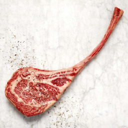 Thịt sườn bò Úc cắt miếng có xương Tomahawk Wagyu Mb 5+ F1 Sanchoku Bone In 200Days Gf Aus (~1.3kg) - Stanbroke