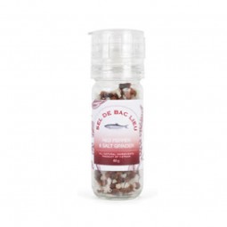 Hỗn hợp tiêu hạt đỏ & muối thô 70g-Red Phu Quoc Pepper & Coarse Salt Mix Grinder (70G) - Bac Lieu