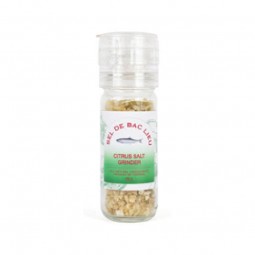 Hỗn hợp lá chanh & muối thô 75G - Long An Lime Peel & Coarse Salt Mix Grinder (75G) - Bac Lieu