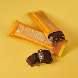 Dark Chocolate 65% Peanuts, Ginger & Salted Caramel (35G) - Marou