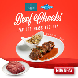 Beef Cheeks Pap Off Grass Fed Frz ~1.2 Kg - Midfield