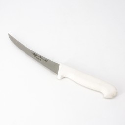 Boning Knife Narrow Curved Blade White Handle152Mm
