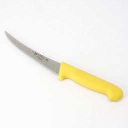 Boning Knife Narrow Curved Blade Yellow Handle 152Mm