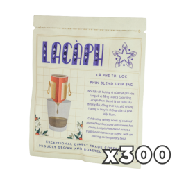 Cà Phê Túi Lọc - Phin Blend 85% Robusta 15% Arabica Coffee Drip Bags (15G*300) - Lacaph