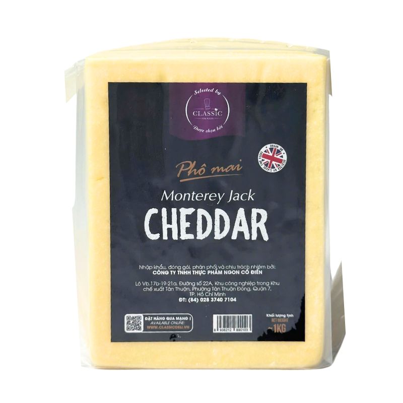 Phô mai White Mild Cheddar Monterey Jack (1Kg) - Coombe Castle - Ctr