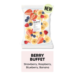 B1 - FRZ BANANA, STRAWBERRY 22%, BLUEBERRY, RASPBERRY (450G) - SUPERGREEN SMOOTHIES