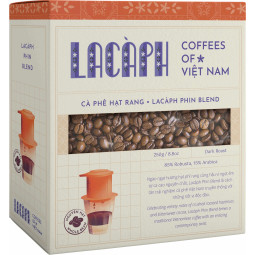 Cà Phê Nguyên Hạt - Signatures Phin Blend 85% Robusta 15% Arabica Whole Beans (250G) - Lacaph