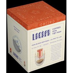 Cà Phê Túi Lọc - Phin Blend 85% Robusta 15% Arabica Coffee Drip Bags (15G*10) - Lacaph