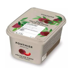 Ponthier - Quả đào nghiền đông lạnh 10% đường (1kg)